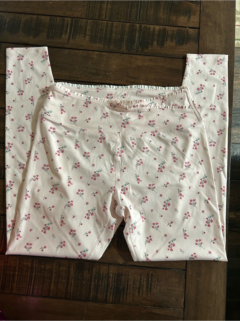 Light Pink Floral Girls' Leggings